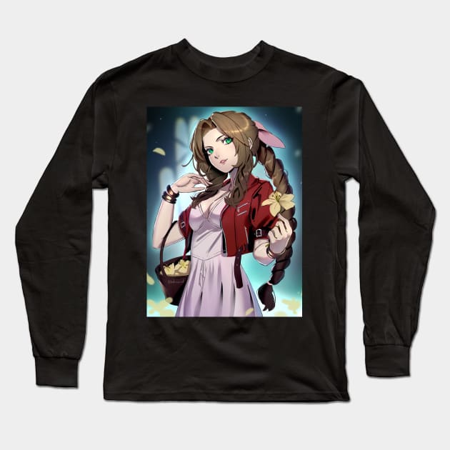 Aerith Long Sleeve T-Shirt by dat_cravat